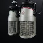 Radio - Two Gray Condenser Microphones