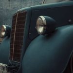 Fenders - Grill of a Vintage Blue Car
